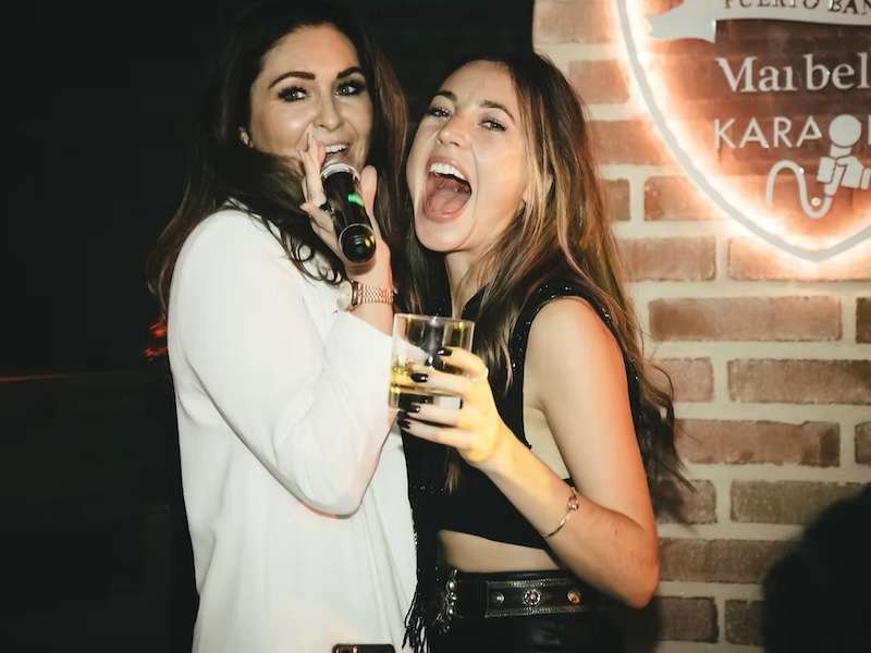 Crystal's Karaoke Marbella Puerto Banus | pretty girls singing and dancing to the music